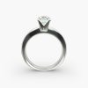 18K White Gold Flat Edged Diamond Solitaire Engagement Ring