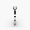 18K White Gold Flat Edged Diamond Solitaire Engagement Ring