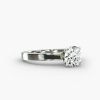 18K White Gold Flat Edged Diamond Solitaire Engagement Ring