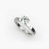 18K White Gold Flat Edged Diamond Solitaire Engagement Ring