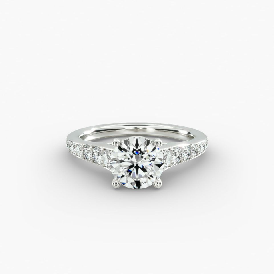 IGI Lab-Grown 1.61 Carat E-VS1 Excellent Cut Round Diamond Inspired Diamond Engagement Ring