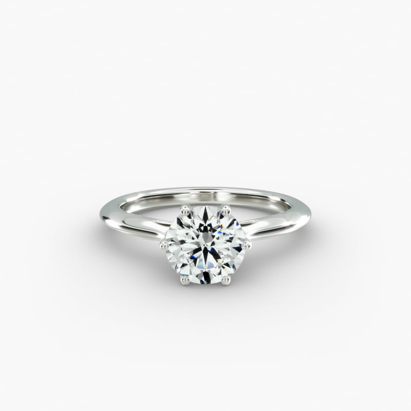 14K Rose Gold Intricate Basket Knife Edge Engagement Ring