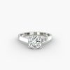 14K Rose Gold Double Claw Prong Engagement Ring