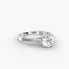 14K Rose Gold Double Claw Prong Engagement Ring