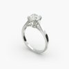 14K Rose Gold Double Claw Prong Engagement Ring