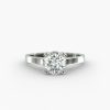 14K Rose Gold Double Claw Prong Engagement Ring