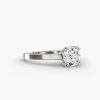 14K Rose Gold Double Claw Prong Engagement Ring