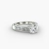 14K Yellow Gold Baguette Diamond Engagement Ring