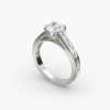 14K Yellow Gold Baguette Diamond Engagement Ring