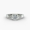 14K Yellow Gold Baguette Diamond Engagement Ring