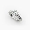 14K Yellow Gold Baguette Diamond Engagement Ring