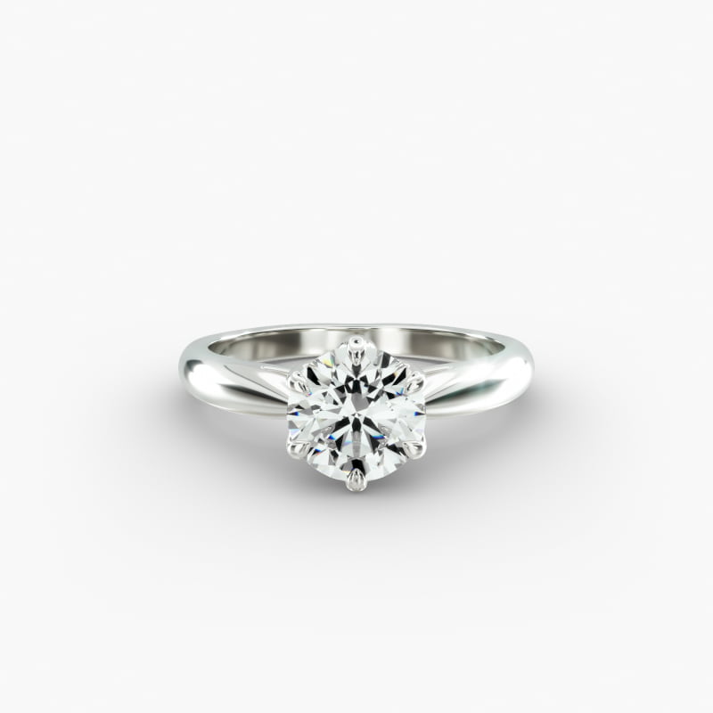 14K Rose Gold Modern Tulip Diamond Engagement Ring