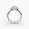 14K Rose Gold Princess Trio Diamond Engagement Ring