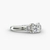 14K Rose Gold Princess Trio Diamond Engagement Ring