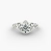 14K Rose Gold Diamond Filigree Engagement Ring