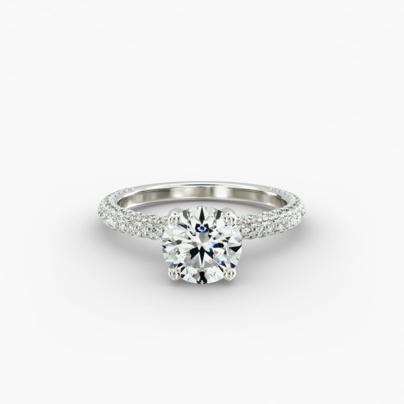 Trio Micropavé Engagement Ring