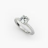 Trio Micropavé Engagement Ring
