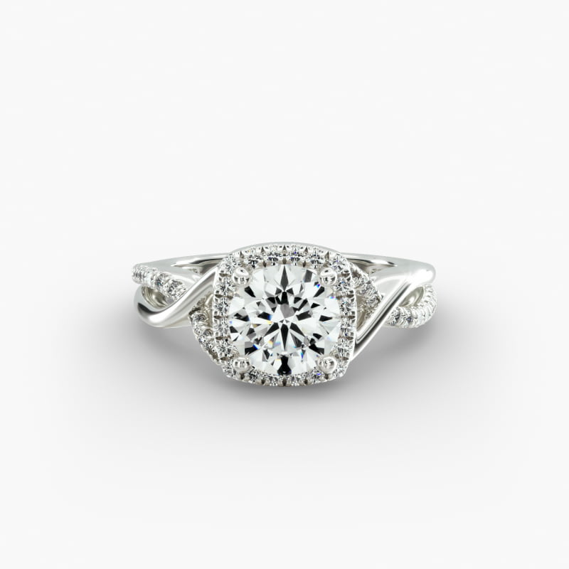 Infinity Halo Engagement Ring