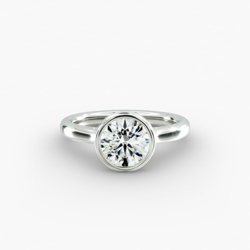 Bezel Set Diamond Engagement Ring