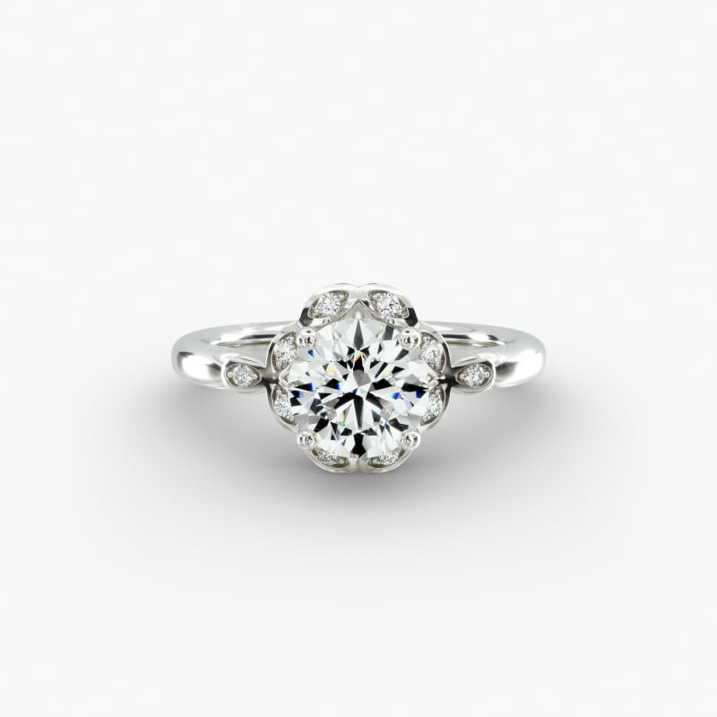 Marquise Halo Engagement Ring