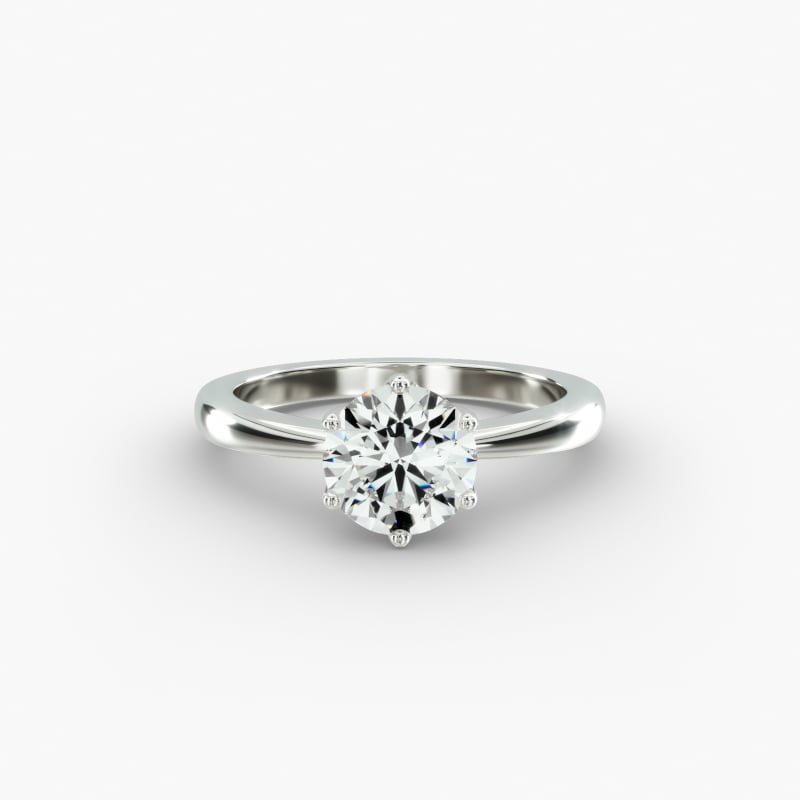 Crown Diamond Engagement Ring