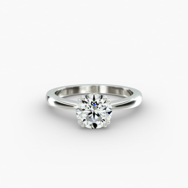 Split Prong Solitaire Engagement Ring