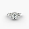 14K Rose Gold Classic Twisted Pavé Halo Engagement Ring
