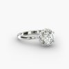 14K Rose Gold Classic Twisted Pavé Halo Engagement Ring