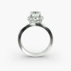 14K Rose Gold Classic Twisted Pavé Halo Engagement Ring