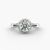 14K Rose Gold Classic Twisted Pavé Halo Engagement Ring