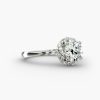 14K Rose Gold Classic Twisted Pavé Halo Engagement Ring