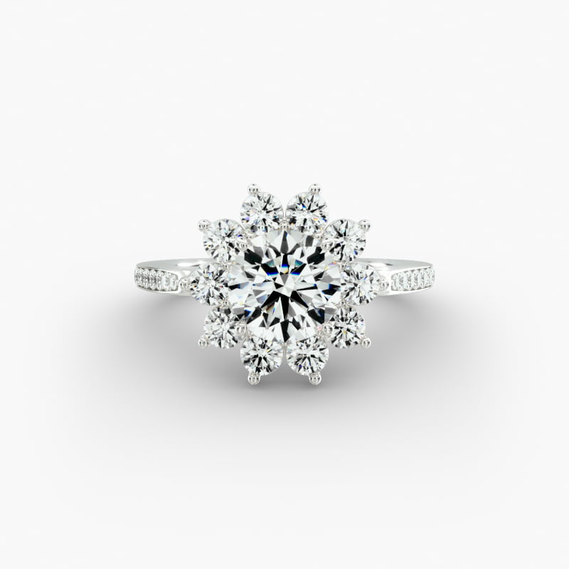 14K Rose Gold Cathedral Star Engagement Ring