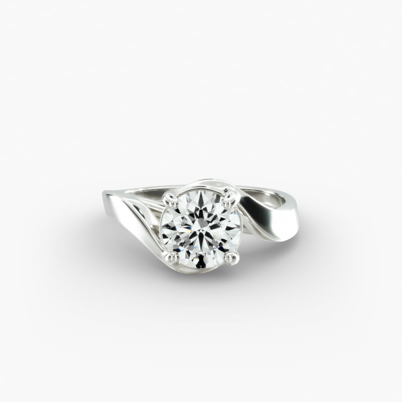 14K Rose Gold Bypass Engagement Ring