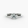 14K White Gold Perfect Fit Solitaire Engagement Ring