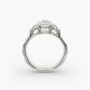 Three Stone Pear Shaped Engagement Ring