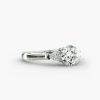 Three Stone Pear Shaped Engagement Ring