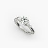 Three Stone Pear Shaped Engagement Ring