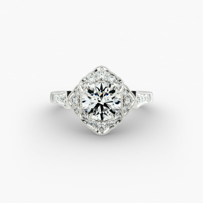 Regal Frame Diamond Engagement Ring