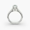 Triple Row Pavé Cathedral Engagement Ring