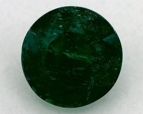 3.44 Carat Round Natural Green Emerald