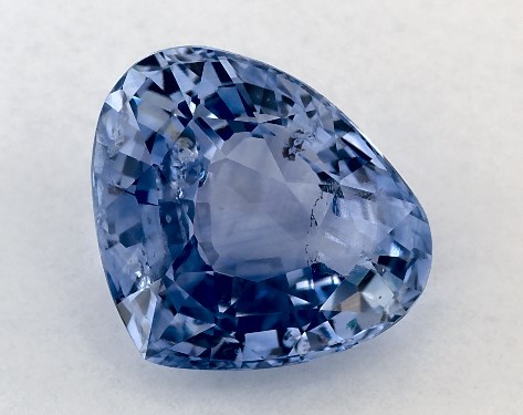 3.35 Carat Pear Natural Blue Sapphire