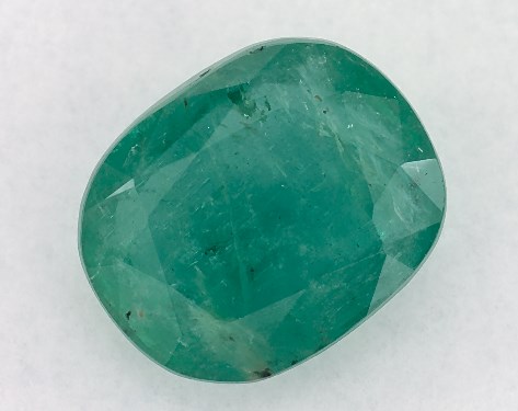 2.70 Carat Cushion Natural Green Emerald