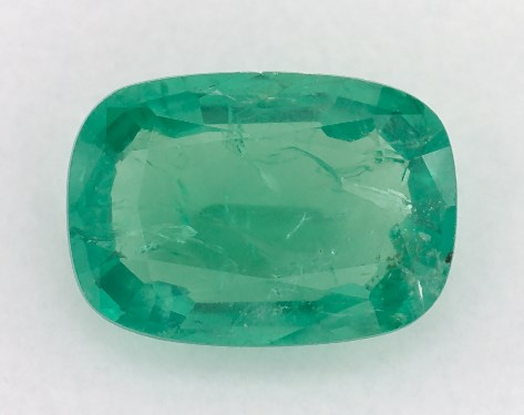 2.30 Carat Cushion Natural Green Emerald
