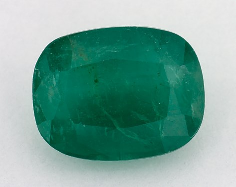 3.14 Carat Cushion Natural Green Emerald