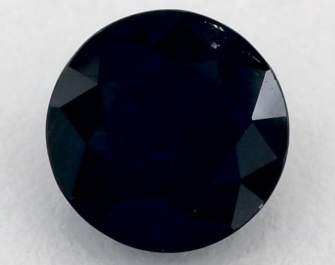 3.06 Carat Round Natural Blue Sapphire