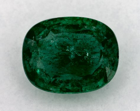 3.36 Carat Cushion Natural Green Emerald