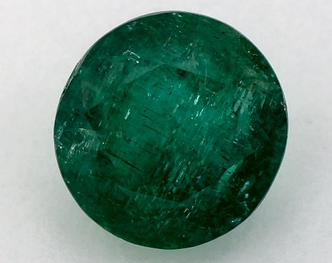 4.72 Carat Round Natural Green Emerald