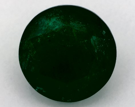 4.40 Carat Round Natural Green Emerald