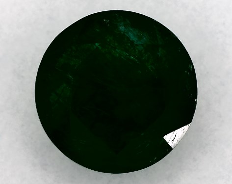 4.46 Carat Round Natural Green Emerald