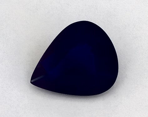 3.43 Carat Pear Natural Blue Sapphire